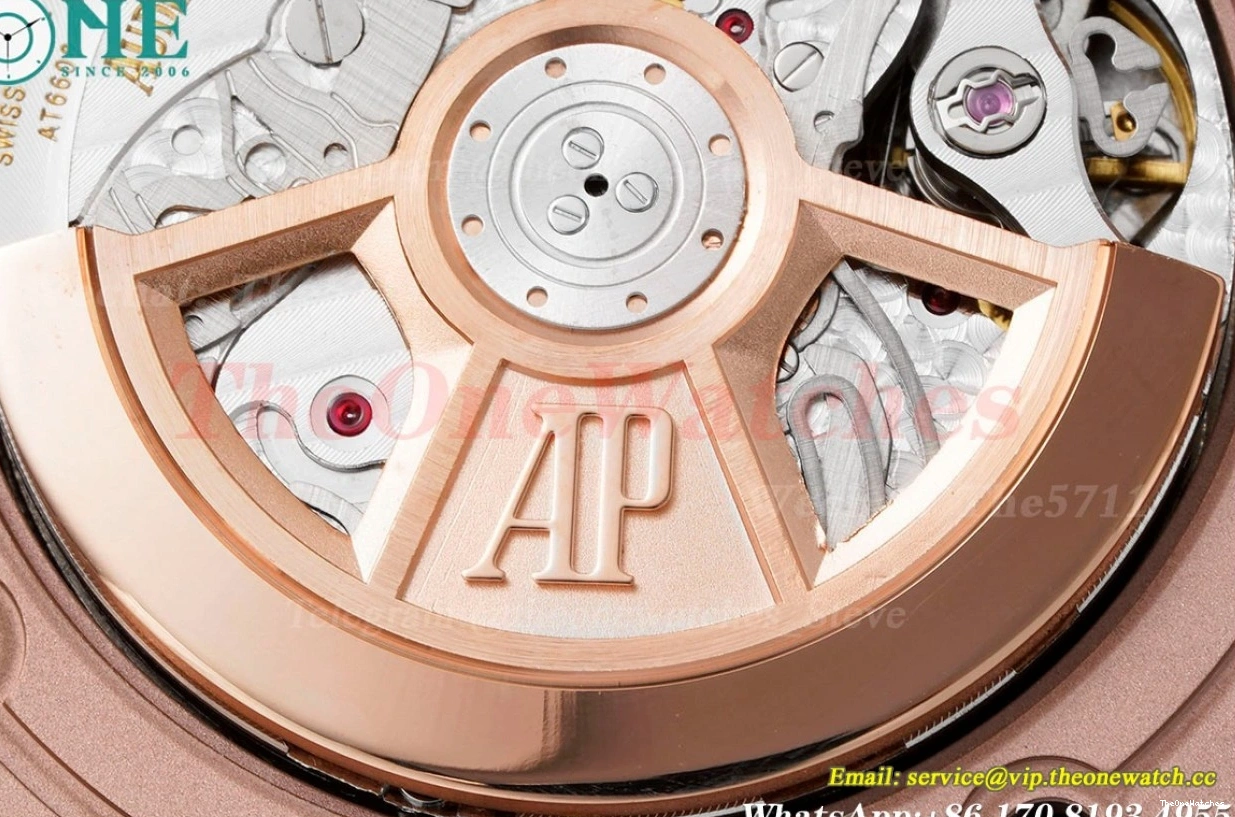 Gold 42mm Blue Oak Royal Offshore APF A7750 RG RG 0303